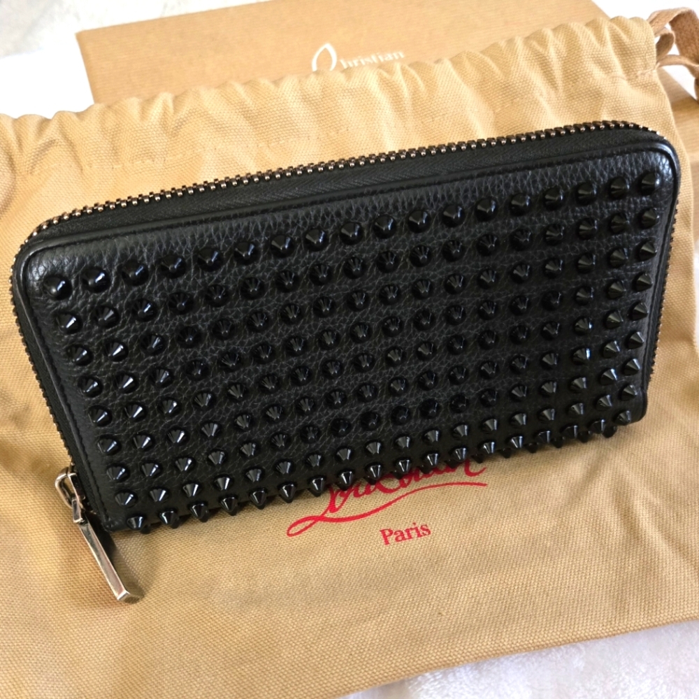 Christian Louboutin Black Studded Wallet Full Inclusion